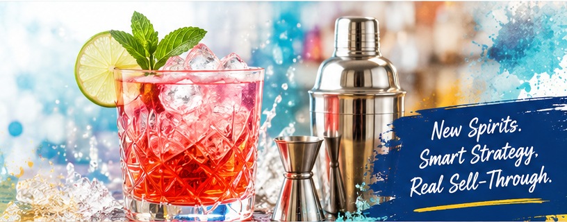 Colorful cocktail and premium bar tools
